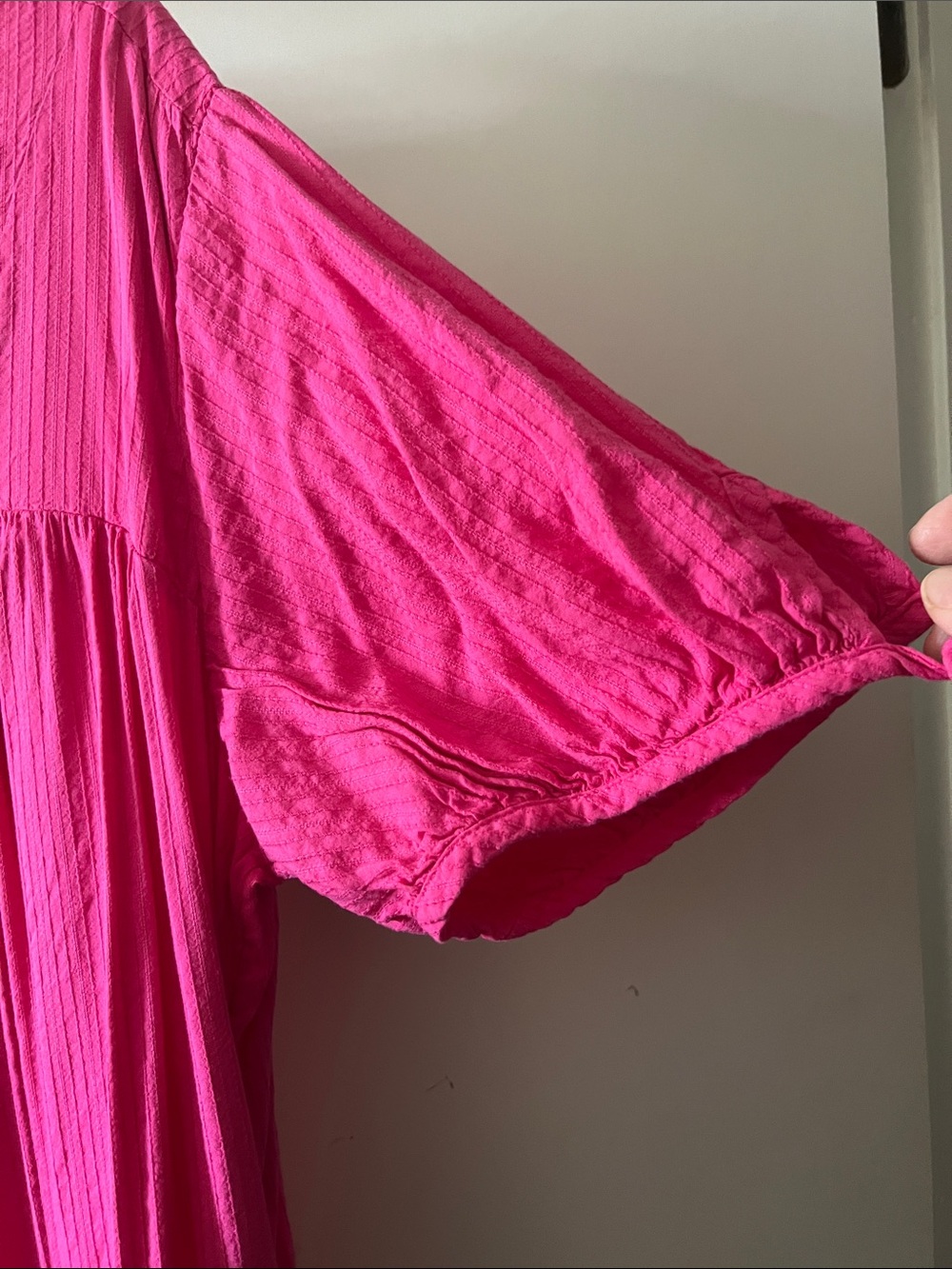 Terra & Sky Bright Fuchsia Tiered V-Neck Maxi Dress - Picture 3 of 6